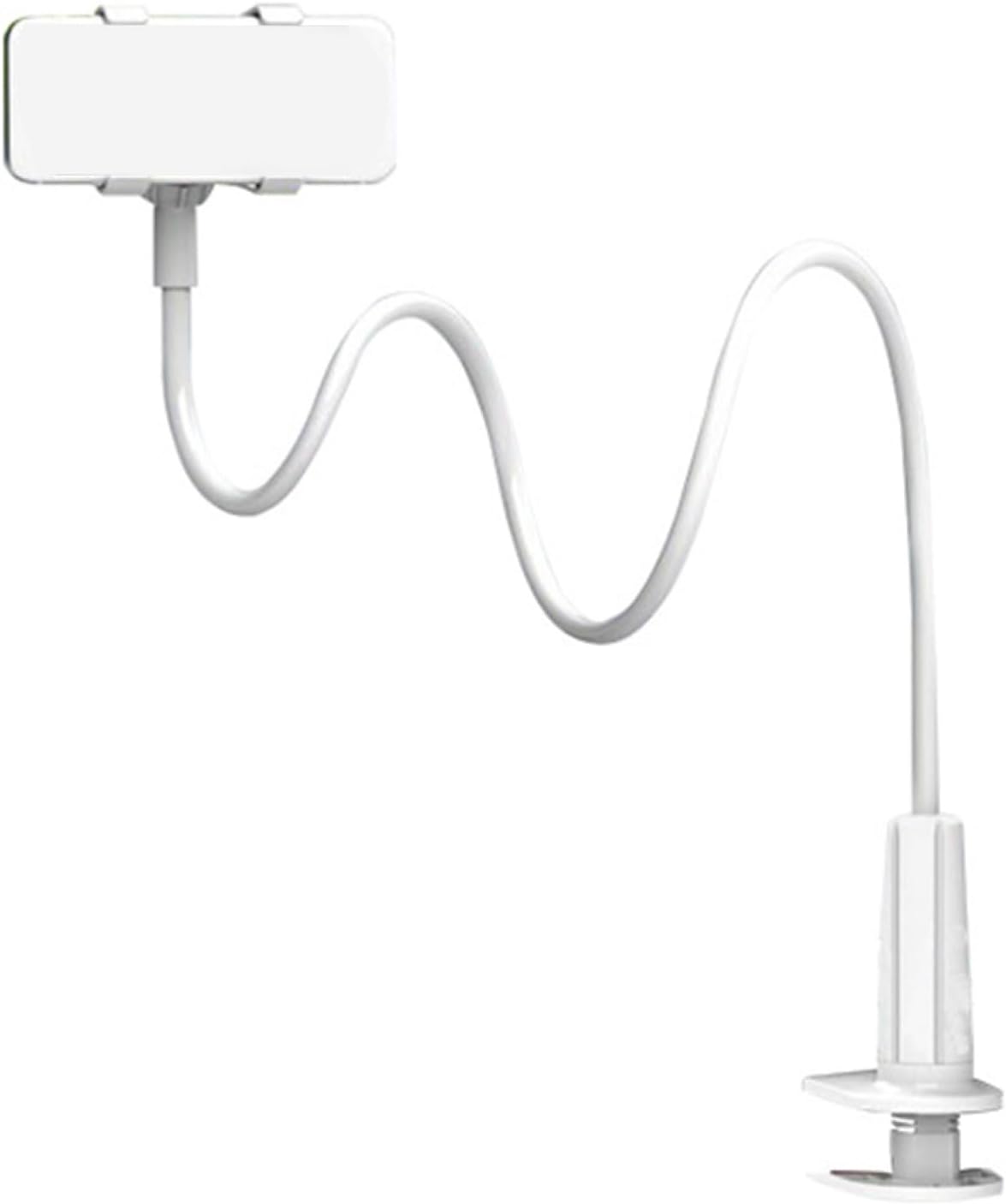 HOMSFOU 360degree Rotation Stand Flexible Bendable Holder for Desk White - Grip Lightweight Design for Hands Viewing Fit for Smartphones