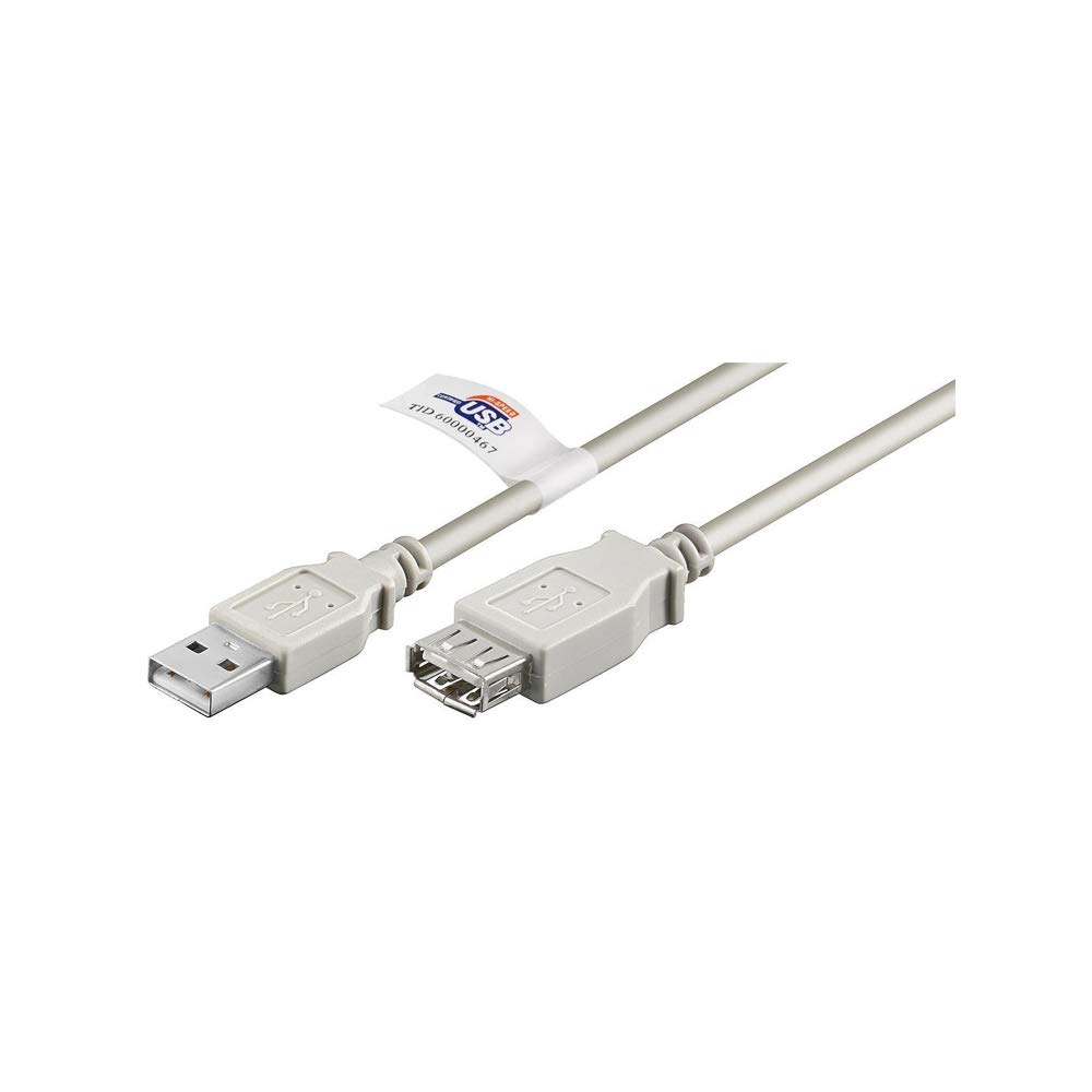 goobay Cavo di prolunga USB 2.0 Hi-Speed bianco 0,6 m