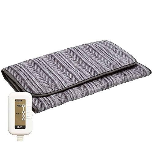 広電 ホットマット らく寝ぼう グレイ ニット柄 180×80cm 洗える 消臭機能 デオテックスライト 抗ウイルス ダニ退治 8hOFF 室温センサー付 スライド温度調節 CWR181G-HV