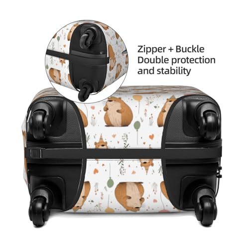 Luggage Cover Protector - Guinea Pig Birthday Balloon Print Fit 25-28 Inch Suitcase Covers for Luggage3