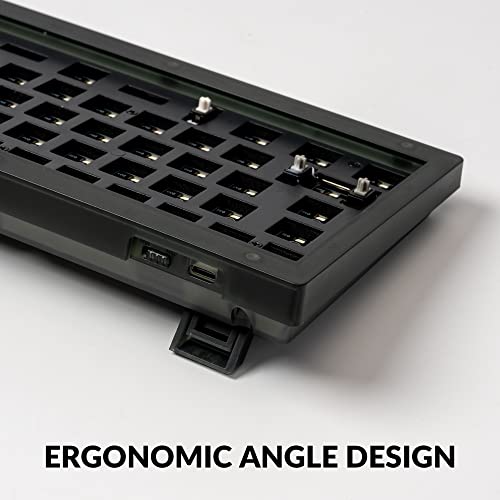 Image of Keychron V2 Wired Custom Mechanical Keyboard Barebone Version, 65% Layout QMK /VIA Programmable Macro with Hot-swappable Support Compatible with Mac Windows Linux (Frosted Black - Translucent)