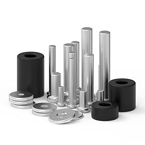 Universal Tv Mounting Hardware Kit Fits All Tvs Up To 80" - Pack Contains M4, M5,M6 And M8 Tv Screws, Washers And Spacers With Any Tv/Monitor Mount Black #TOP4