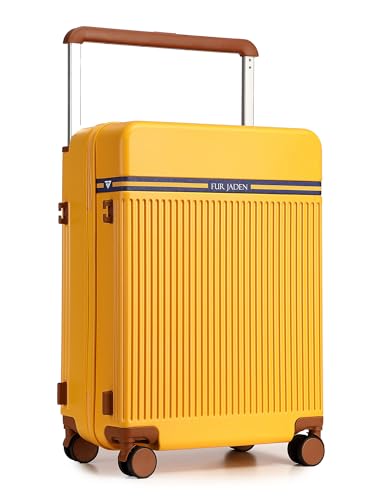 Image of FUR JADEN The Aviator TechPro Set of 2 German Polycarbonate Travel Luggage Cabin Suitcase with USB Port, Laptop Compartment, 8 Shock Absorbing Wheels, TSA Lock (Starry Silver, Cabin+Medium)