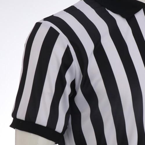 Uniforme de cour d'arbitre à rayures pour rester visible au basket-ball