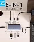 Anker 555 USB-C Hub (8-in-1), with 85W Power Delivery, 4K 60Hz HDMI Port, 10Gbps USB C and 2 A Data Ports, Ethernet microSD SD Card Reader, for MacBook Pro More
