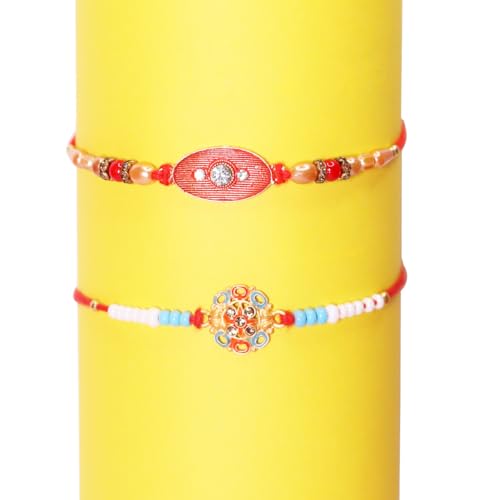 Set of 2 Rakhi Thread, Rakhi for Brother, Raksha Bandha Gift for Your Brother, Rakhi Bracelet for Loving Sibling, Father, Bhabhi, Bhaiya2