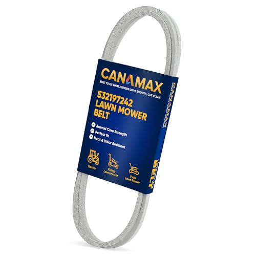 Image of 532197242 197242 Mower Deck Belt - for Husqvarna YTH24V48 YTH24K48 YTH2348 YTA24V48 Craftsman AYP Poulan Lawn Tractors with 48 inch Mower Deck | Aramid Cord |138.75 inch x 0.65 inch