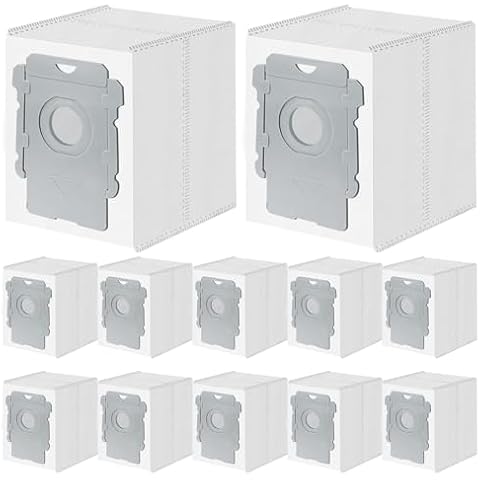 12 Pack Vacuum Bags Replacement for iRobot Roomba i,s,j Series, Q052,i7, i7+, i3, i3+, i1+,10 Max Combo,i4, i4+, i5,i5+,i6, i6+, i8, i8+, j7, j7+, s9, s9+,j9+ Automatic Dirt Disposal Bags Cover
