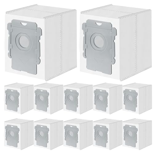 Image of 12 Pack Vacuum Bags for iRobot Roomba 105 Vac 104 405 504 505 705 Combo j7+ j9+ s9+ i3+ i7+ i8 i7 i6 i5 i4 i3 10 Max, All Clean Base Automatic Dirt Disposal Bags