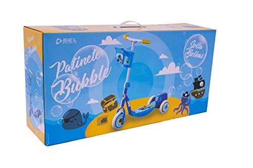 Patinete Bubble Solta Bolhas de Sabão Bel Fix Azul