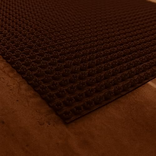 Image of YALISH Polyvinyl PVC Spike Entrance Door Mats for Home, Offices, Hotel Rooms Artificial Grass Turf Mat, Multiple, Textured Surface, Indoor Outdoor Use (Brown - 2 X 1.5 FT / 60 X 45 CM)