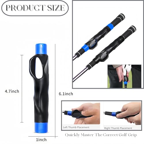 Image of IEKEODI Golf Grip Trainer, Golf Club Grips,Golf Training Aid, Grip Trainer Golf to Help Train Correct Hand Position and Improve Swing Rhythm,Golf Grip Kit Accessories Gifts