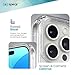 Speck Clear iPhone 16 Pro Case - Slim Phone Case - GemShell - Clear/Platinum Glitter