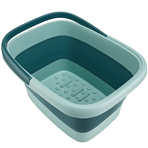 Udefineit Collapsible Foot Bath Soak Tub With Handle, 15L/4 Gallons, Large Portable Feet Spa Soaking Basin Bucket With Massage Acupoint For Washing Soaking Feet, Pedicure Foot Soak, Home Spa Treatment #TOP7