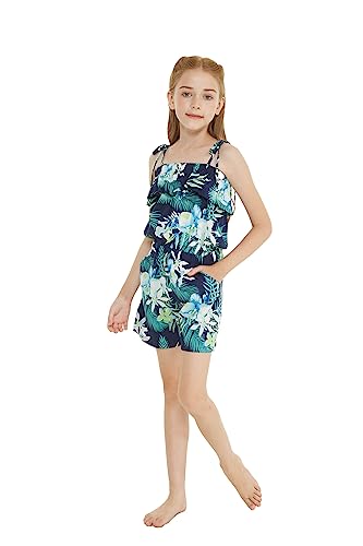 Image of Family Matching Hawaiian Clothes, Orchid Breeze Navy | Lightweight 100% rayon • Family matching outfits • Beach vacations • Luaus • Cruises • Family photos