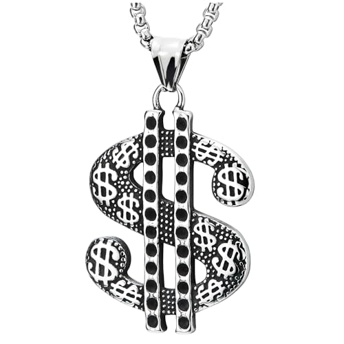 Collier Dollars Américain pour homme, le bijou hip hop idéal pour vos soirées et concerts punk