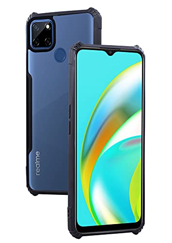 Image of Jkobi Hard PC Crystal Bumper Shockproof Back Cover Case for Realme C25 | C25s with Camera Protection (Matte Black)