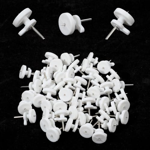 Eldraqth 50pcs Picture Hangers Wall Hooks Push Pins Concrete Wall