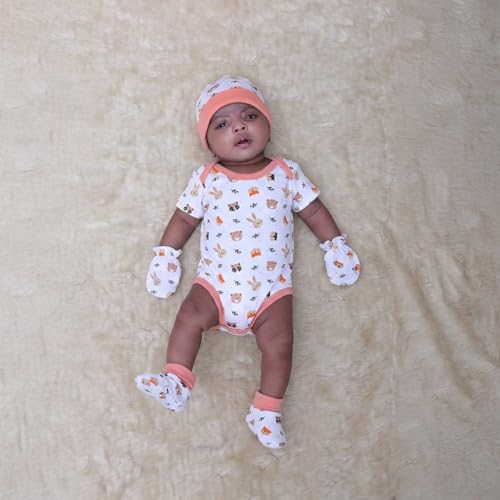 Image of TinyLane - Curated for you! 100% Organic Bamboo Cotton Baby Giftset, Baby Shower Gifts for Newborn, 0-6 Months, Pack of 8 | Breathable