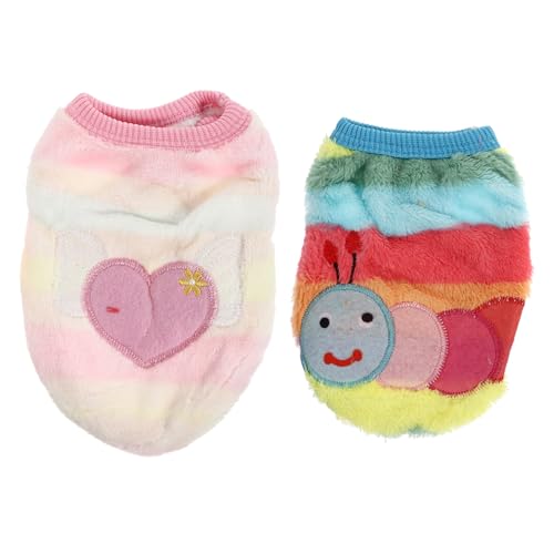 MOTHNUR 2 Piezas Ropa para Perro Pequeña con Diseño de Conejo Chaleco Cálido y para Mascotas Pequeñas Traje Adorable para Cachorro XXS para Disfraces de Halloween y Diario