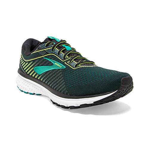 Brooks Brooks Mens Ghost 12 Running Shoe - Black/Lime/Blue Grass - D - 11.5