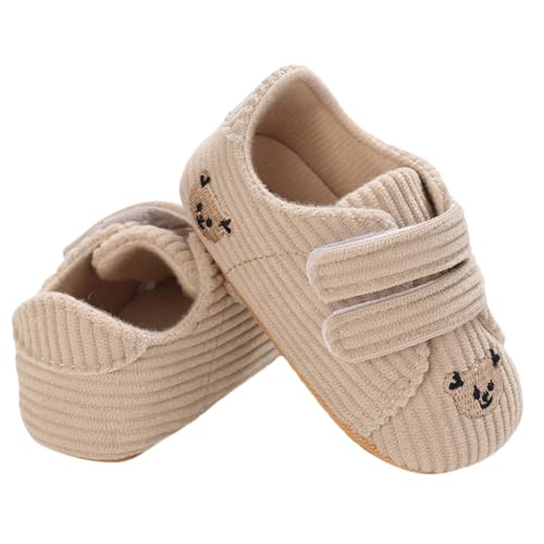 Prewalker Crib Shoes Baby Shoes Flexible Spring Autumn Rubber Soles Baby Footwear First Walking Shoes Camel