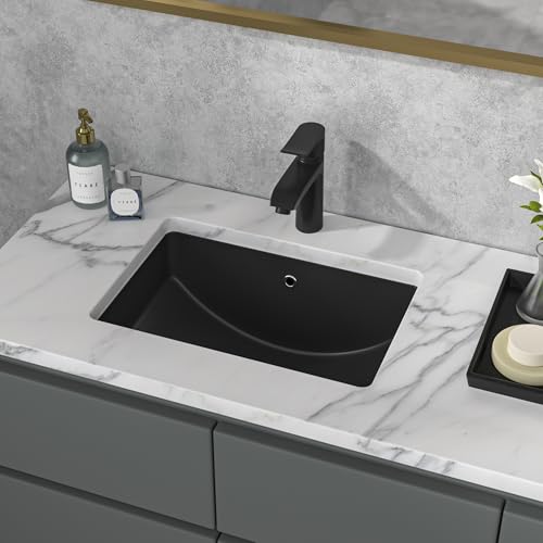 Sarlai Undermount Bathroom Sink - 21 x 15 inch Rectangular V...