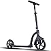 XIAOWANG Ville Adultes Roller, Unisexe - Scooter Roue Adulte, Scooter Jeunes Adultes avec Bremsgurtfederung, Patins à Glace Noir élégant, Charge 120KG (Non électrique)