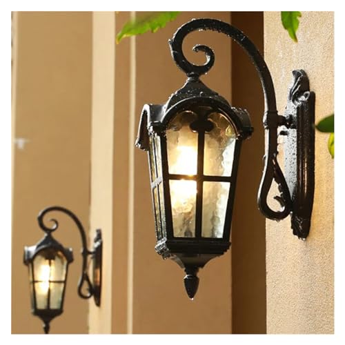 Applique murale d'extérieur noire détecteur mouvement LED étanche prise lampe