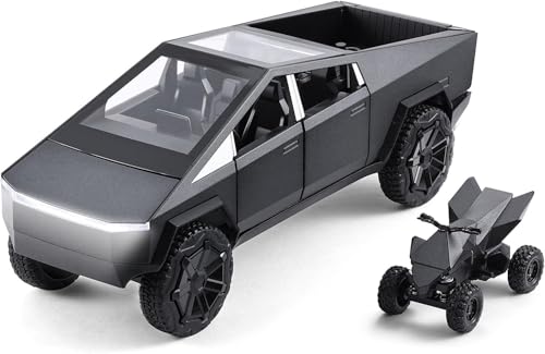 Image of Alokik Enterprise 1:32 Tesla Cybertruck Model Die-Cast Metal Pull Back Car with 6 Openable Doors with Sounds and Lights Toy Decoration Car Best Gift Toys for Kids【Color As Per Stock】