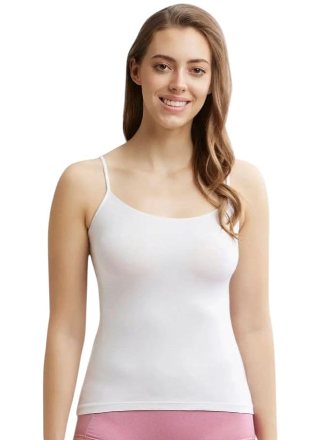 Women Solid Cotton Camisole Top – Stretchable Body Fit Sleeveless-image-23