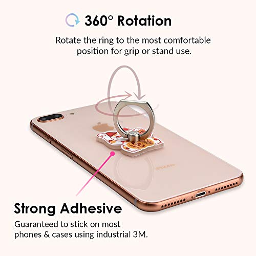 Image of Velvet Caviar Cell Phone Ring Holder - Finger Ring & Stand - Improves Phone Grip Compatible with iPhone, Galaxy and Most Cases (Except Silicone /Leather) - Lucky Cat