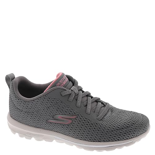 Skechers Skechers Women's GO Walk Travel - Fun Journey Sneaker, Gray/Pink, 5.5