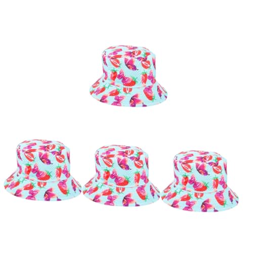 Chapeau de pêcheur réversible homme pack de 4 casquettes de soleil