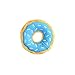 ZippyPaws Mini Donutz Squeaky Plush No-Stuffing Dog Toy (Mini Blueberry)