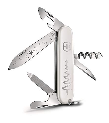 Couteau de poche Victorinox Sportsman blanc au design élégant d'édition White Christmas