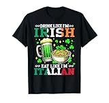 funny italian food irish green beer st patrick italia irlanda maglietta