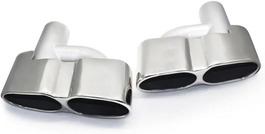 Spare Parts For Benz W221 S-Class S300 S320 S350 S600 Exhaust Tailpipe Stainless Steel Muffler Exhaust System(B Style Black)