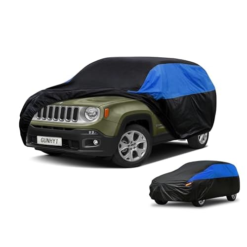 Jeep Car Cover Custom Fit Jeep Renegade Waterproof All Weather for Automobiles, Lightweight Full Exterior Cover Outdoor Sun UV Rain Dust Snow Wind Pro