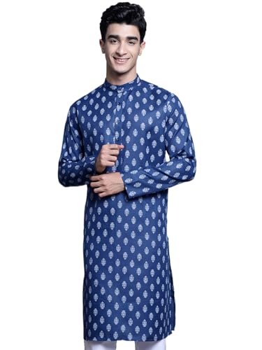 Image of Jompers Men's Cotton Regular Fit Casual Kurta