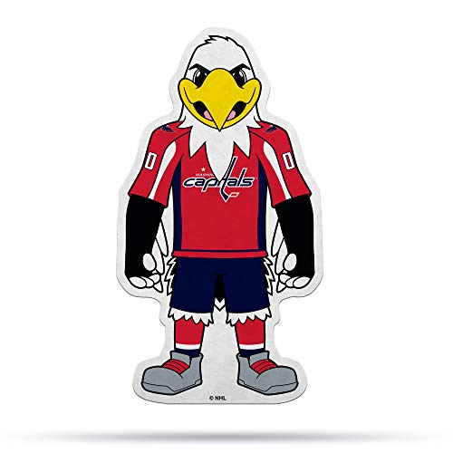 Rico Industries NHL Hockey Washington Capitals Mascot Shape Cut Pennant - Home and Living Room Décor - Soft Felt EZ to Hang, 18x0.10x18