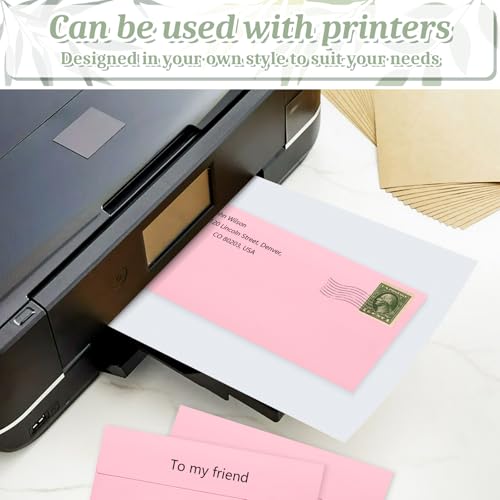 Image of Mulbozy 200Pcs #10 Pink Envelopes Letter Size Windowless Self Seal Security
