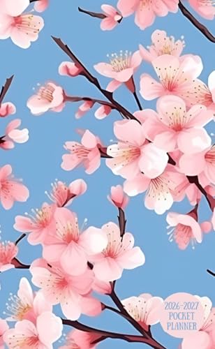 2026-2027 Pocket Planner: Cherry Blossom 2-Year Monthly Mini Calendar Book (Jan '26-Dec '27) image 2