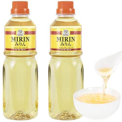 Image of 52USA Mirin, mirin japanese cooking wine, 500ml X2, Rice Cooking Wine & Seasoning Homemade Sauces, Marinades, Glazes, Salad Dressings, Sushi Rice, Ramen Noodles