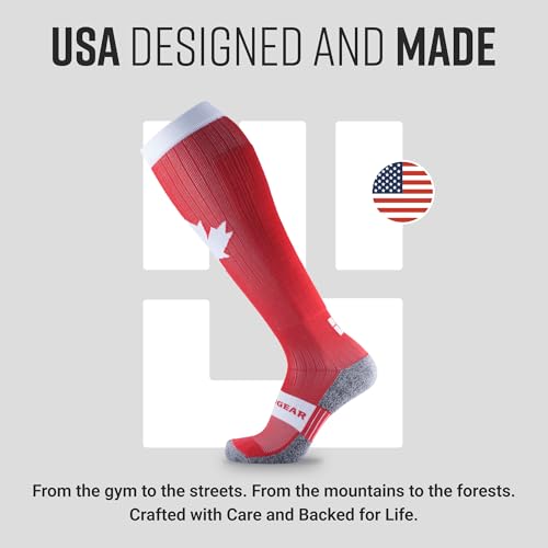 Image of MudGear Graduated Compression Socks, Durable, Sweat-Resistant OCR Performance Socks with Cushioned Footbed, Made in USA