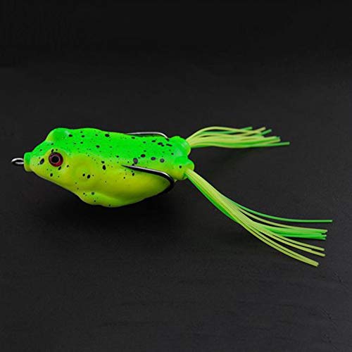 Iscas de pesca macias artificiais N/V, iscas realistas de sapo com dois ganchos, iscas de sapo para