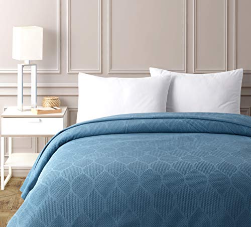 Maura Thin Summer Blankets Cotton Decorative Thermal Blanket, Sateen Jacquard Design. Breathable, Cozy Blanket And Perfect For Layering Any Bed. Twin Size 66”X 90” #TOP1