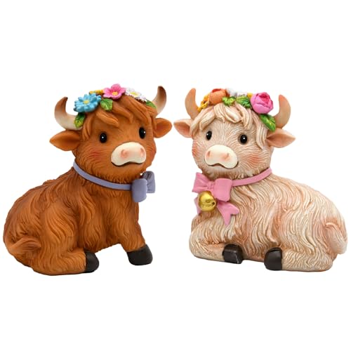 nuvagiki Spring Highland Cow Decor, Spring Highland Cow...