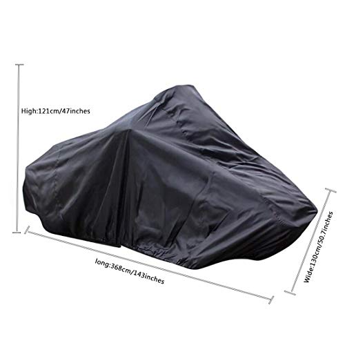 Flr Snowmobile Cover 143X50X47Inches Black Dustproof Sled Cover Protection For Snowmobile Or Snow Motorcycle #TOP1