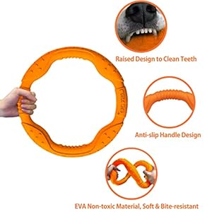 Laroo Dog Flying Ring Toys Floating Flying Dog Disc Toys Summer Pet Training Outdoor Durable Chew Toys for Medium and Large Dogs large Orange30cm  Cucciolini Doodles Laroo dog flying ring toys floating flying dog disc toys summer pet training outdoor durable chew toys for medium and large dogs large orange30cm   cucciolini doodles